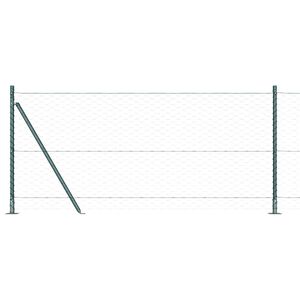 vidaXL Recinzione esagonale con base in cemento 100 x 0,8 m Verde Rete