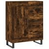 vidaXL Credenza Rovere Fumo 69,5x34x90 cm in Legno Multistrato