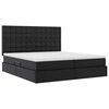 vidaXL Letto con contenitore e LED Nero 200 x 200 cm Pelle sintetica