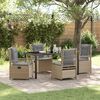 vidaXL Set da Pranzo per Giardino 5 pcs Beige e Grigio Chiaro