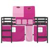 vidaXL Letto a Soppalco con Tunnel Bambini Rosa 80x200cm Massello Pino