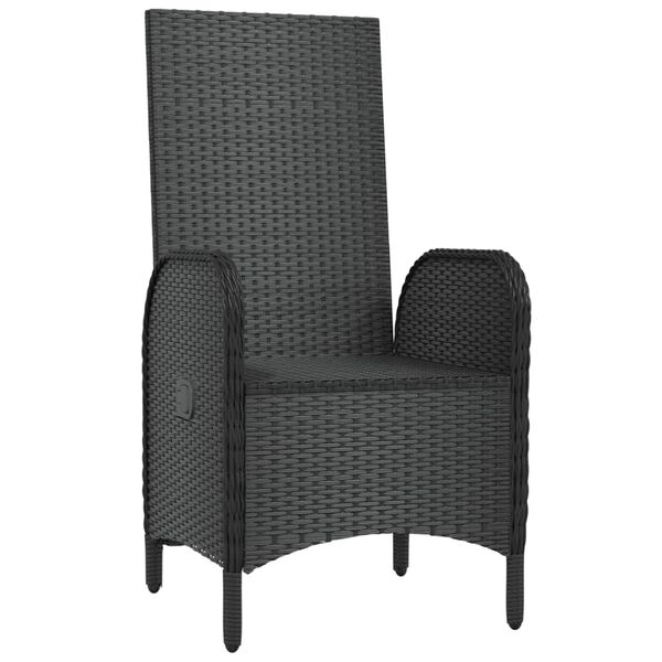 vidaXL Sedie da Giardino 2 pz in Polyrattan Nero
