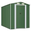 vidaXL Capanno da Giardino Verde 192x274x223 cm Acciaio Zincato