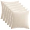 vidaXL Federa 6 pz HEERLEN Crema 30 x 30 cm Tessuto Chenille