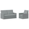 vidaXL Set di divani 2 pcs Grigio Chiaro Tessuto