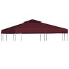 vidaXL Copertura Superiore per Gazebo a 2 Strati 310g/m&sup2; 3x3m Bordeaux