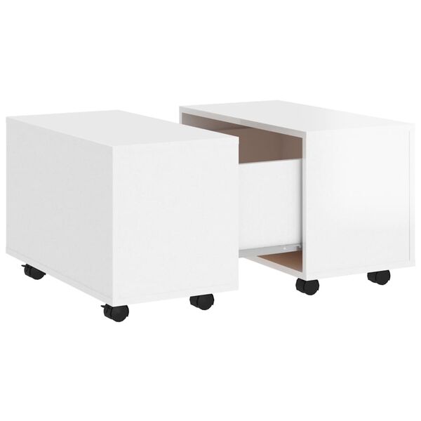 vidaXL Tavolino da Salotto Bianco Lucido 60x60x38 cm Legno Multistrato