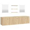vidaXL Set Mobili da Bagno 6 pz Rovere in Legno Multistrato