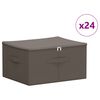 vidaXL Scatola di Stoccaggio 24 pcs Grigio 50 x 30 x 25 cm