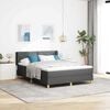 vidaXL <strong>Letto a Molle< / strong> Grigio scuro 160 x 200 cm