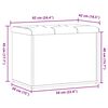 vidaXL Panca Portaoggetti Legno Antico 62x42x45 cm Legno Multistrato