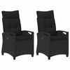vidaXL Sedia da Giardino 2 pcs Nero 56 x 64 x 94 cm