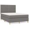 vidaXL Giroletto a Molle con Materasso Grigio Scuro 140x200cm Tessuto