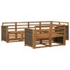 vidaXL Set divano sezionale 6 pcs Naturale Legno di Acacia Massello