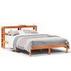 vidaXL Giroletto con Testiera Marrone Cera 135x190 cm Massello Pino