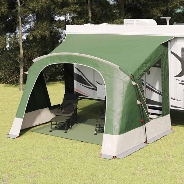 vidaXL Tenda per Caravan con tetto Verde 410 x 275 x 245 cm