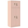 vidaXL Armadio 2 pz Rosa 60 x 40 x 145 cm Acciaio Bloccabile