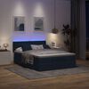vidaXL Pouf Letto con Materasso e LED Blu 140x190 cm