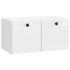vidaXL Mobile Porta TV da Muro Bianco Lucido 59,5 x 31 x 30 cm