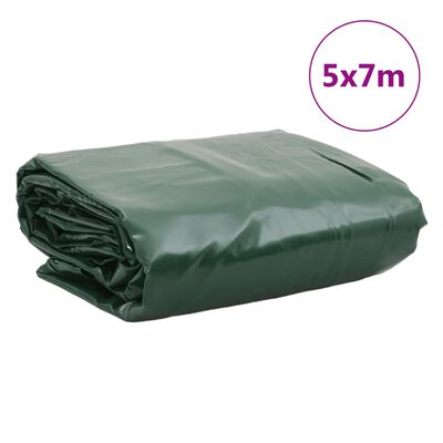 vidaXL Telone Verde 5x7 m 650 g/m²