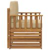vidaXL Set di divani da esterno con cuscino Naturale 71 x 63 x 73 cm