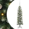 vidaXL Albero di Natale Artificiale Sottile Verde e Bianco 120 cm