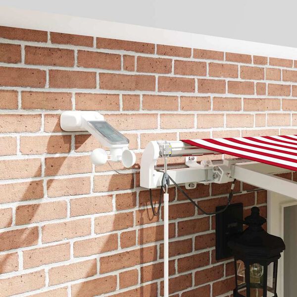 vidaXL Tenda Retrattile Rosso e Bianco 500 &times; 350 cm