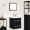 vidaXL Armadio per Lavabo da Bagno Rovere Nero 41 x 38,5 x 48 cm
