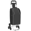 vidaXL Carrello della spesa Nero 39,5 x 33 x 93 cm Tessuto Oxford