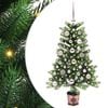 vidaXL Albero di Natale con 150 LED con supporto Verde 90 cm PE