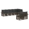 vidaXL Set Divano da Giardino 8 pz 8-Posti Grigio polyrattan