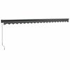 vidaXL Tenda da Sole Retrattile Antracite 5x3 m in Tessuto e Alluminio