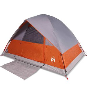 vidaXL Tenda da Campeggio a Cupola 2 Persone Arancione Impermeabile