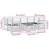 vidaXL Set divani 7 pcs Naturale Legno di Acacia Massello