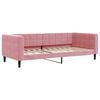 vidaXL Divano Letto Estraibile con Cassetti Rosa 90x200 cm Velluto