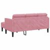 vidaXL Set di divani con cuscino 2 pcs Rosa Poliestere