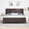 vidaXL Letto a molle con materasso Marrone Scuro 200 x 200 cm Tessuto