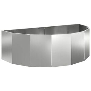 vidaXL Fioriera Argento 120 x 60 x 35 cm Acciaio zincato