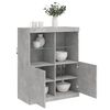 vidaXL Credenza con Luci LED Grigio Cemento 81x37x100 cm