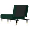 vidaXL Chaise Longue in Velluto Verde Scuro