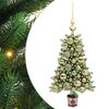 vidaXL Albero di Natale con 150 LED con supporto Verde 65 cm PE