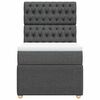 vidaXL Giroletto a Molle con Materasso Grigio Scuro 90x190 cm Tessuto