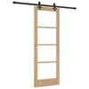 vidaXL Porta scorrevole ORKDAL Naturale e Nero 73,5 x 198,5 cm