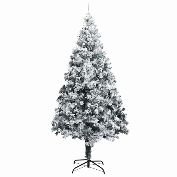 vidaXL Albero di Natale artificiale pre-illuminato con set di palline