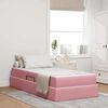 vidaXL Letto con contenitore e materasso Rosa 90 x 190 cm Velluto