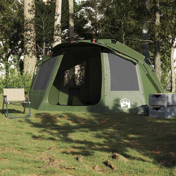 vidaXL Tenda da Pesca per 5 Persone Verde Oliva Impermeabile