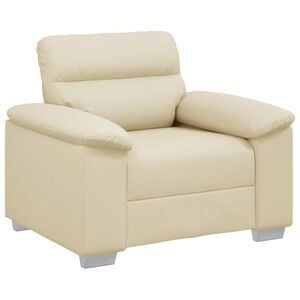 vidaXL Poltrona Crema 100x81x84 cm in Similpelle