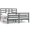 vidaXL Giroletto Grigio in Legno Massello 150x200 cm King Size