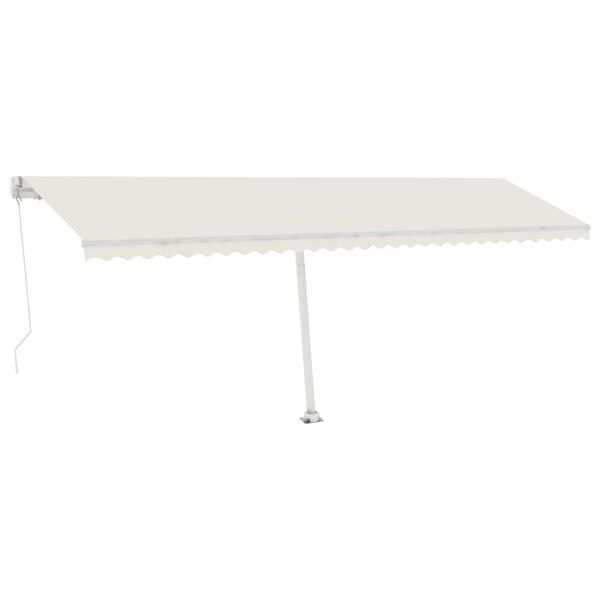 vidaXL Tenda da Sole Autoportante Manuale 600x350 cm Crema