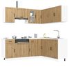 vidaXL Set Mobili da Cucina 11 pz Lucca Rovere Artigianale Truciolato